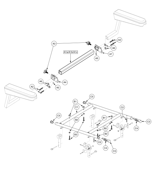 H -frames - Quantum 1114 / Jazzy 1113, Pinchless - 1113 Solid Seat Pan 16-20 parts diagram