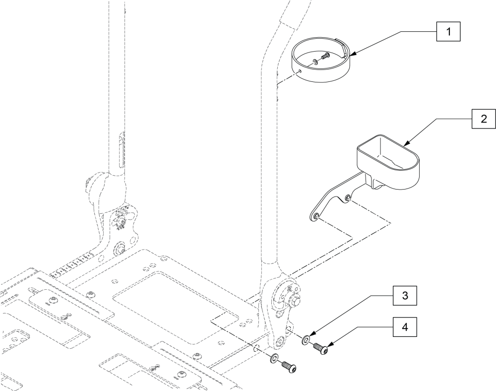 Crutch Holder For Lite Seat parts diagram