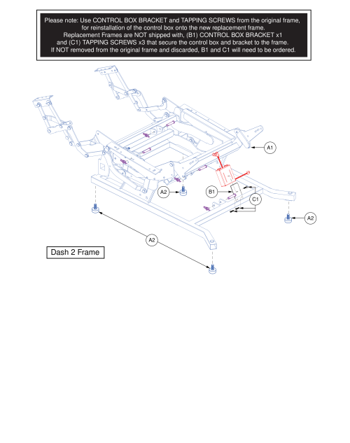 Lift Frame W/scissors - Small And Medium Models parts diagram