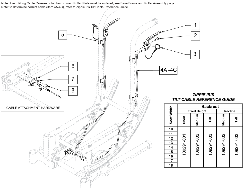Tilt Components Dual Trigger Cable W/ Stroller Handle Back (rigid Frame) parts diagram