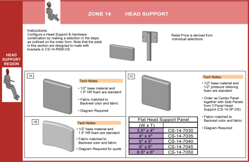 Cs-14-head-os Head Support With Fixed Hdwr (1 Of 2) parts diagram
