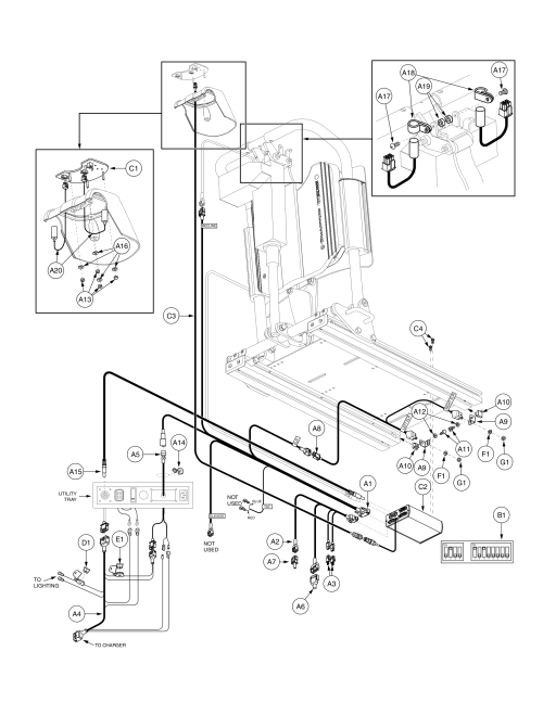 Recline And Combined Power Legs, Switch-it, Tb1 Electronics parts diagram