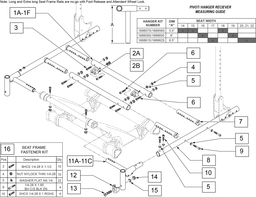 Seat Frame parts diagram