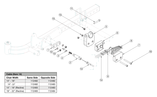 Cr45 Foot Tilt parts diagram