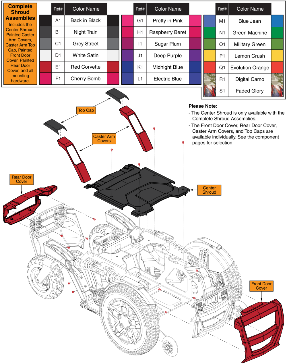 Complete Shroud Assemblies, 4front 2 parts diagram