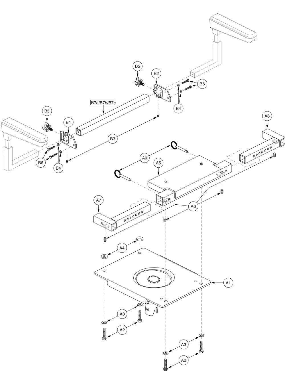 Jazzzy Select - Select Pinchless 16-20w Without Charger Bag parts diagram