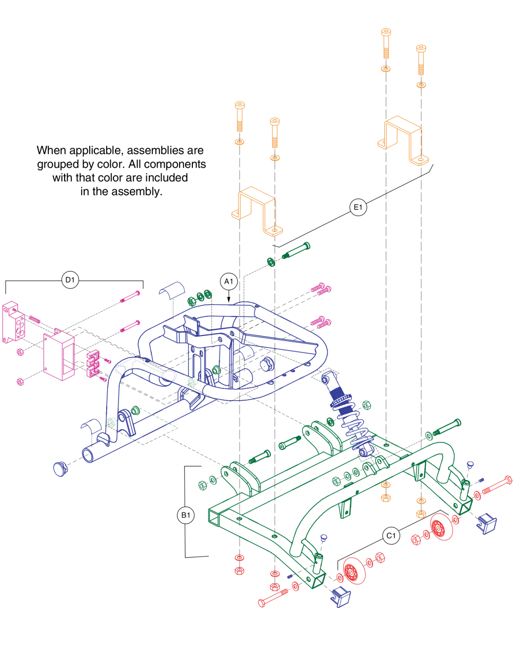 Rear Frame Frame Assy, Victory Sport, S710dxw parts diagram