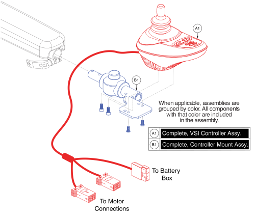 Joystick Assy, Jazzy Passport / I-go+ parts diagram