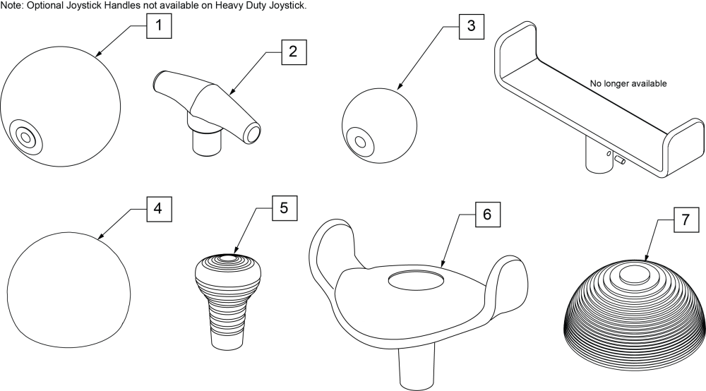 Optional Joystick Handles parts diagram