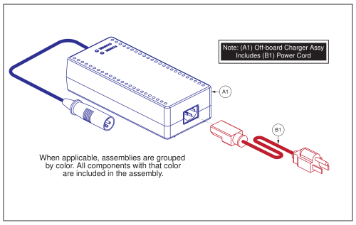 Lithium Offboard Charger Assy parts diagram