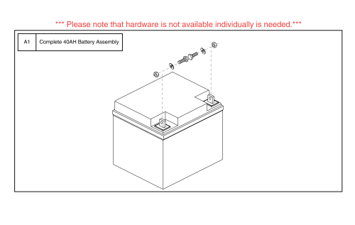 40ah Battery parts diagram