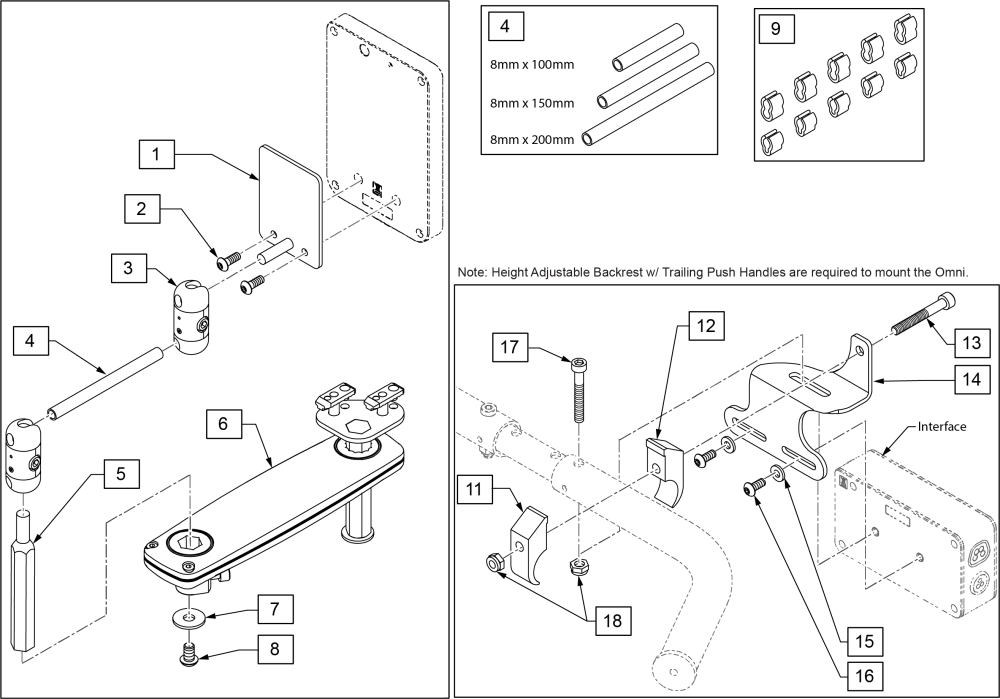 Link-it Omni2 For Lite parts diagram
