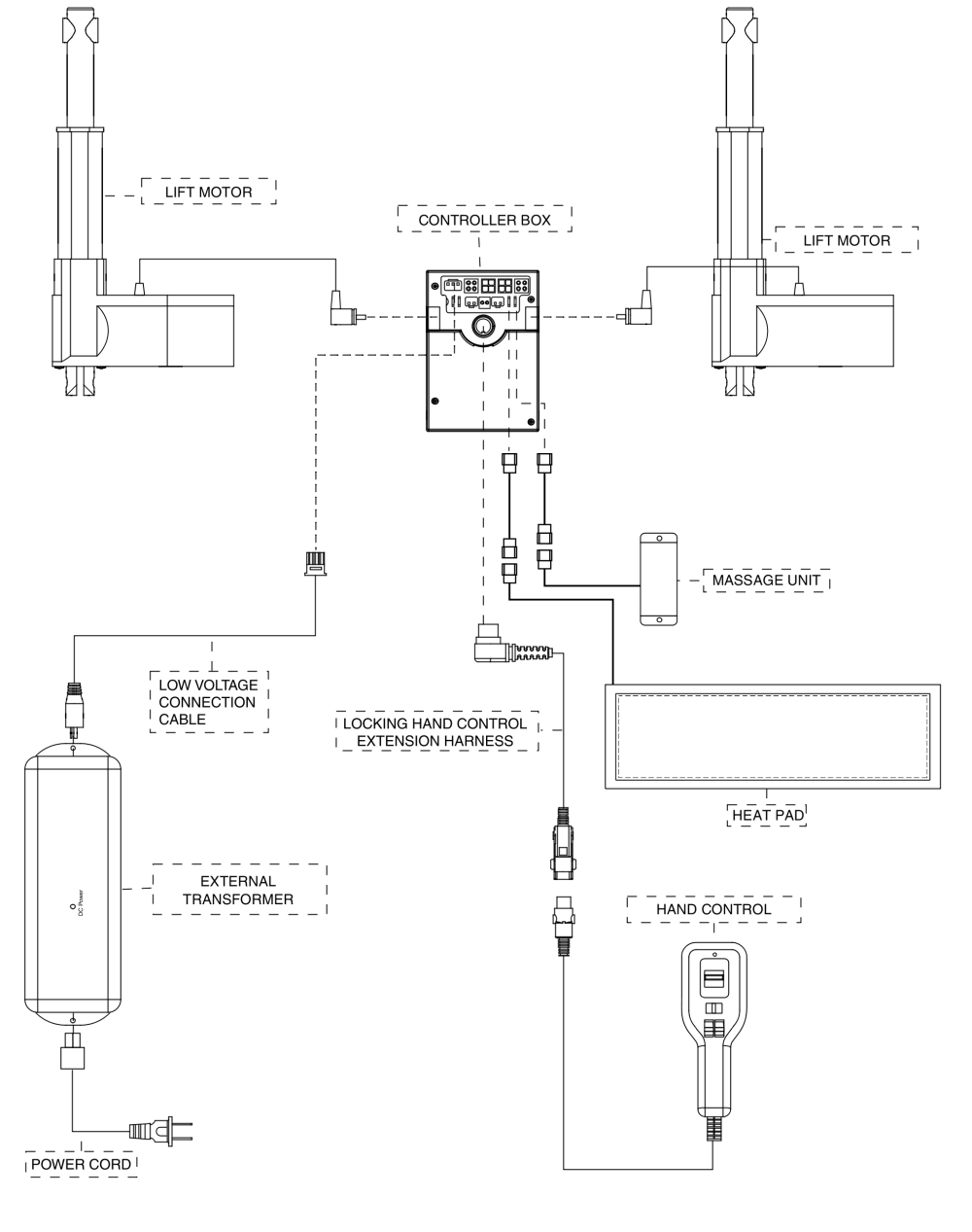 Infinite Motor, Head And Massage Diagram parts diagram