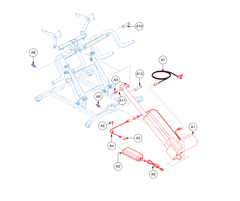 Dual Lead Motor W/capacitor parts diagram