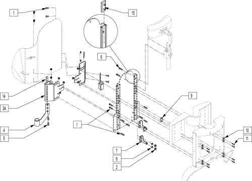 Deep Contour Recline Backrest Assembly parts diagram