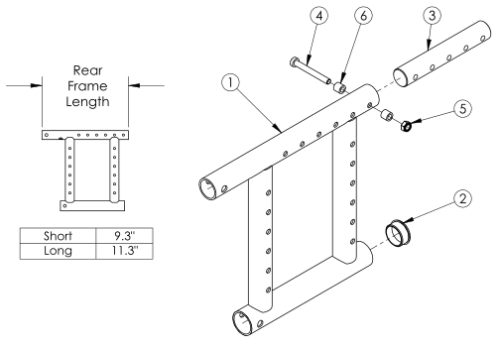 Spark Rear Frame parts diagram