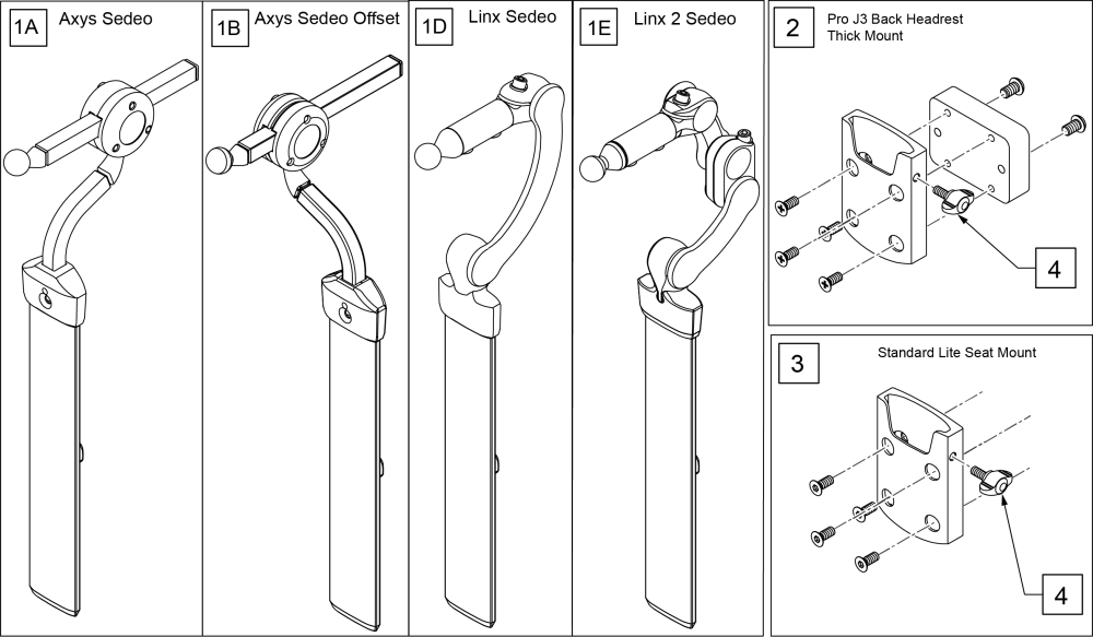 Headrests For Lite parts diagram