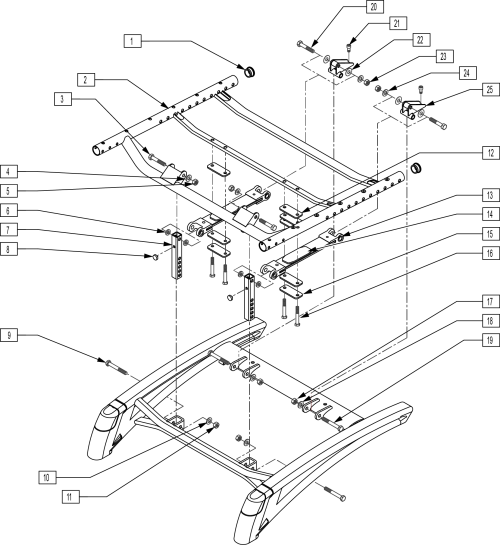 P222 Se Seat Frame Interface parts diagram