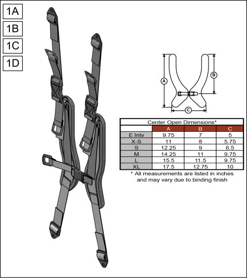 Center Opening Harness parts diagram