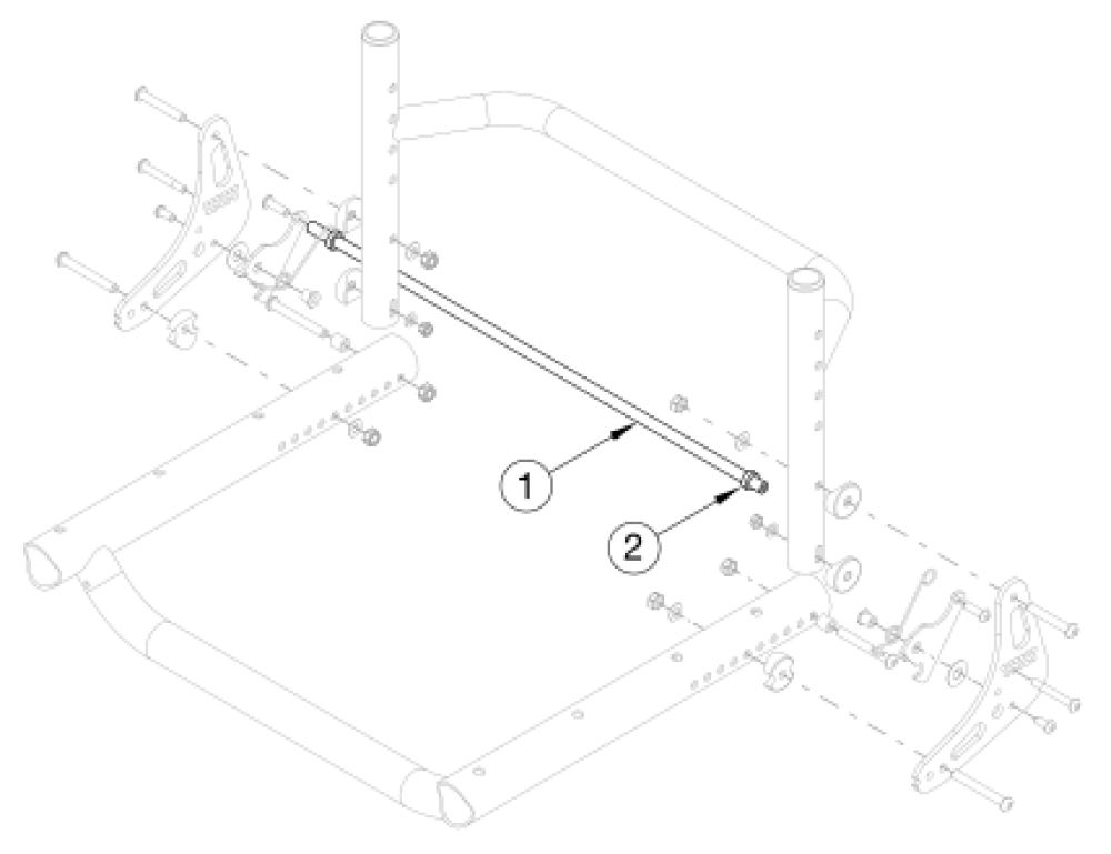 (discontinued) Rogue Alx Backrest Mount And Hardware - Growth (formerly Tsunami) parts diagram
