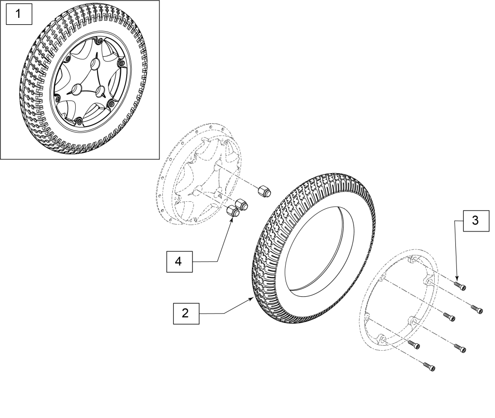 Zm-310 Drive Wheel 6 Spoke parts diagram