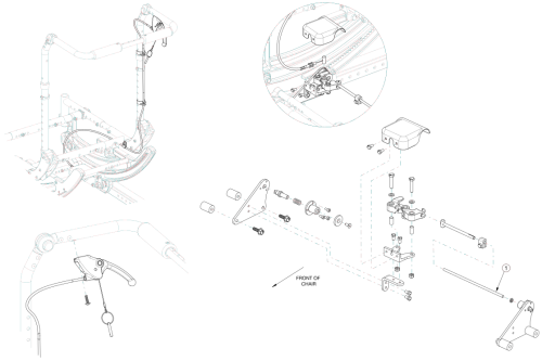 Focus Cr Hand Tilt Mechanism Adjustable Height With Adjustable Handle Back - Growth parts diagram