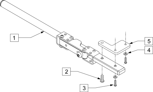 Joystick Arm Recline Swing Away Round Tube parts diagram