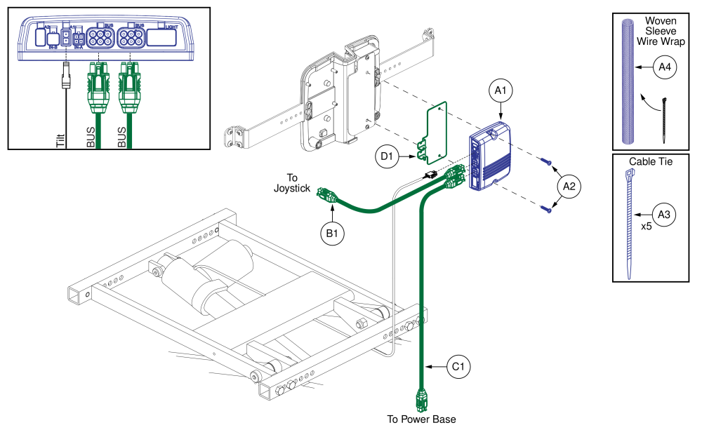 Q-logic 3 Am1, Tb Bariatric Tilt parts diagram