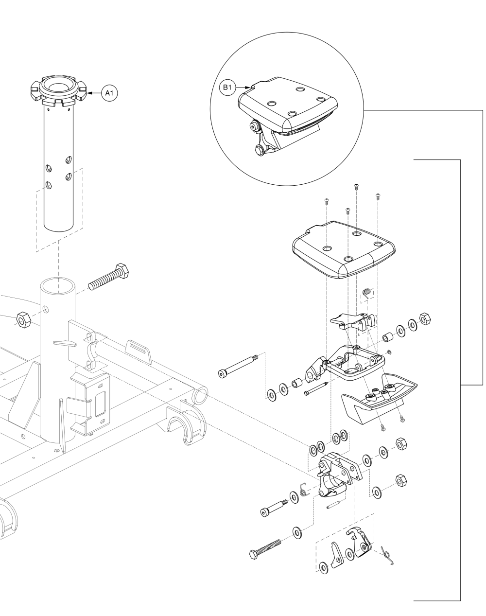 Seat Post And Lock-up parts diagram