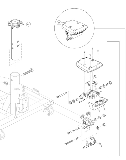 Seat Post And Lock-up parts diagram