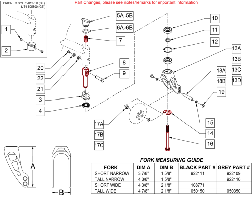 Fork Stem Assm parts diagram