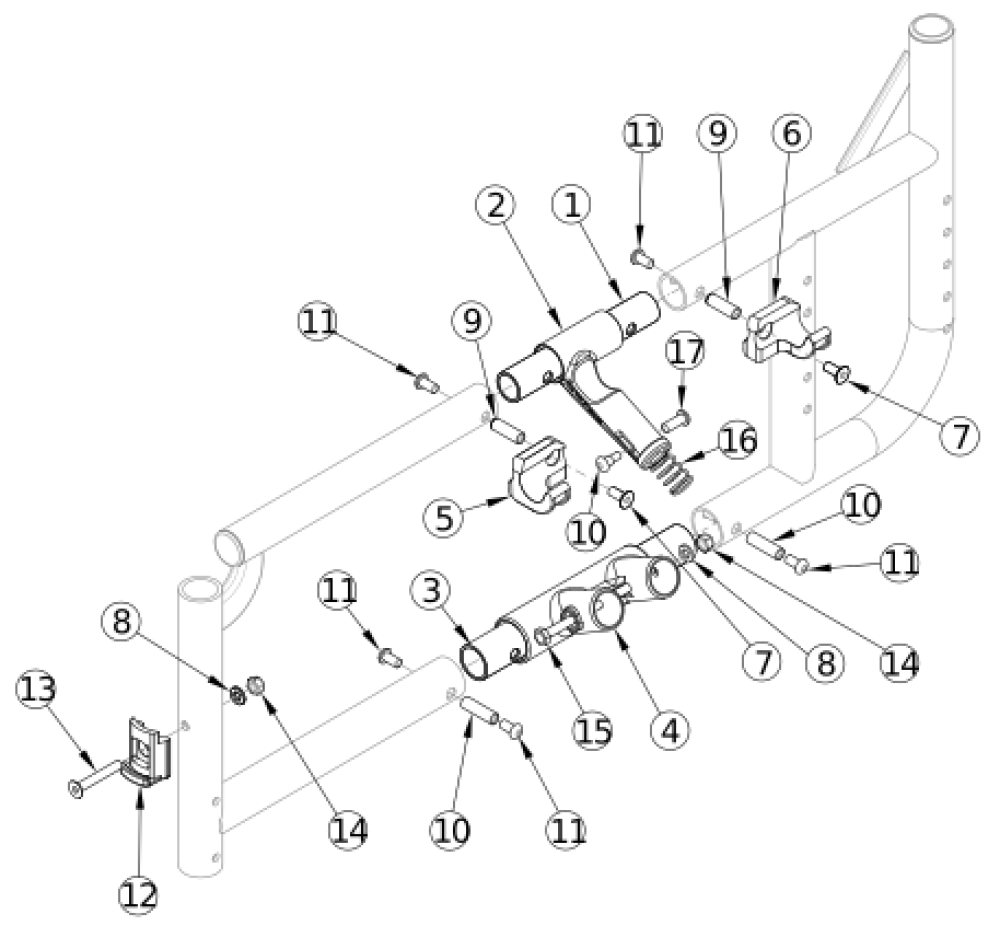 Catalyst 5 Side Frame Assembly - Open Seating (seating System) parts diagram