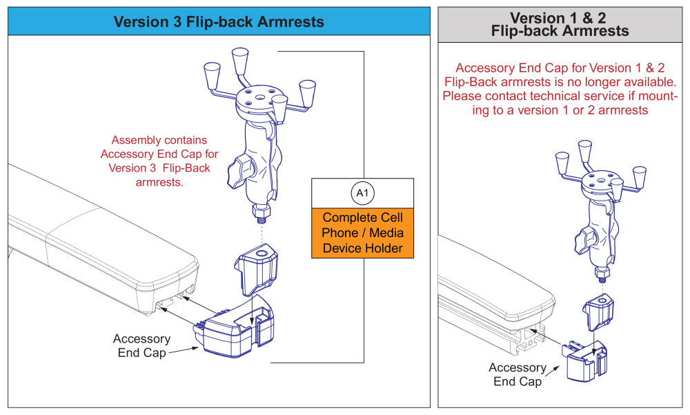 X-grip Phone Holder, Tb3 Arm parts diagram