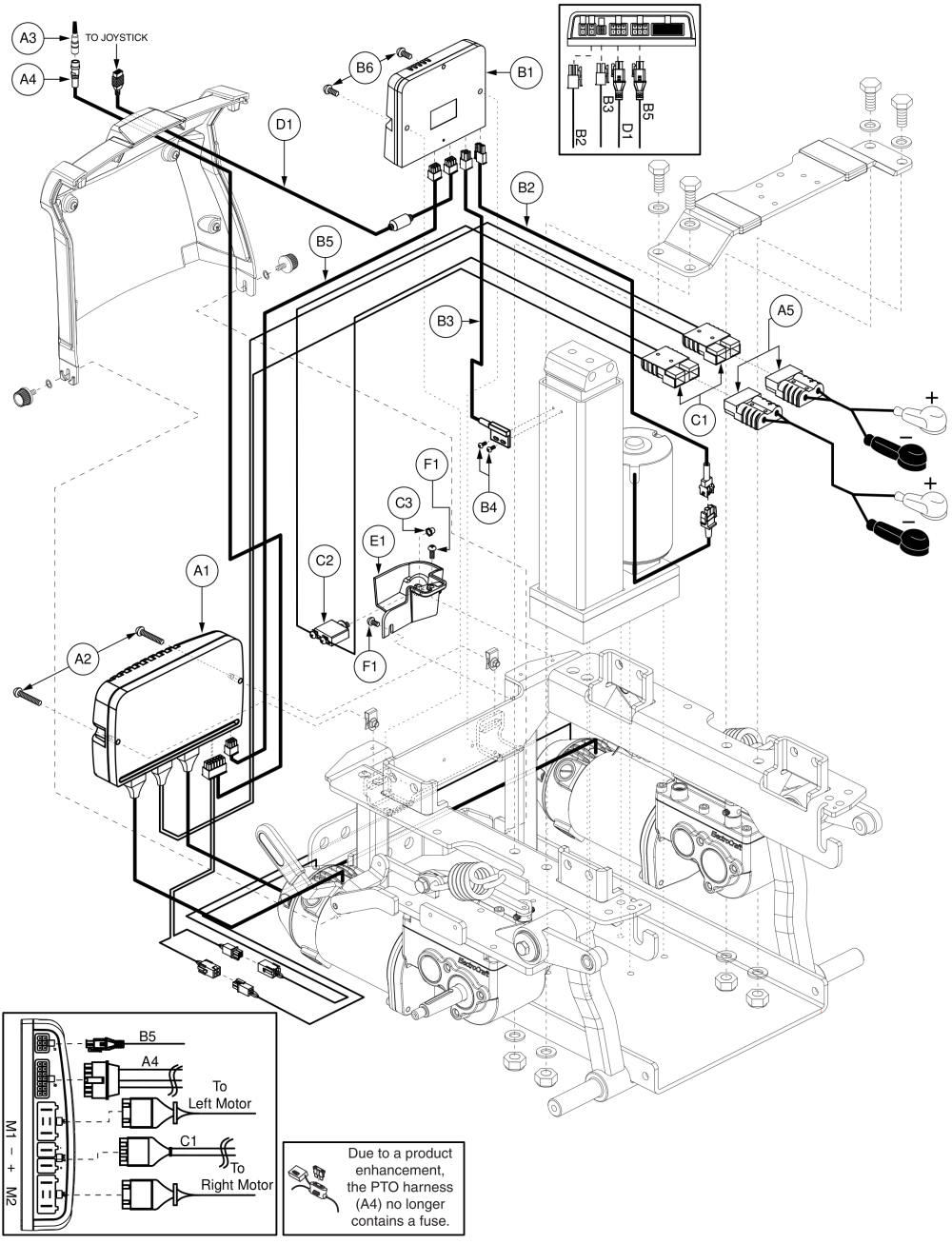 Q-logic, Accu-trac, Power Seat Thru Joystick, Electronics Assy, Q6 Edge X parts diagram