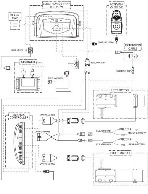 Electrical System Diagram, Dynamic, Onboard Charger, Jazzy Select 14 parts diagram