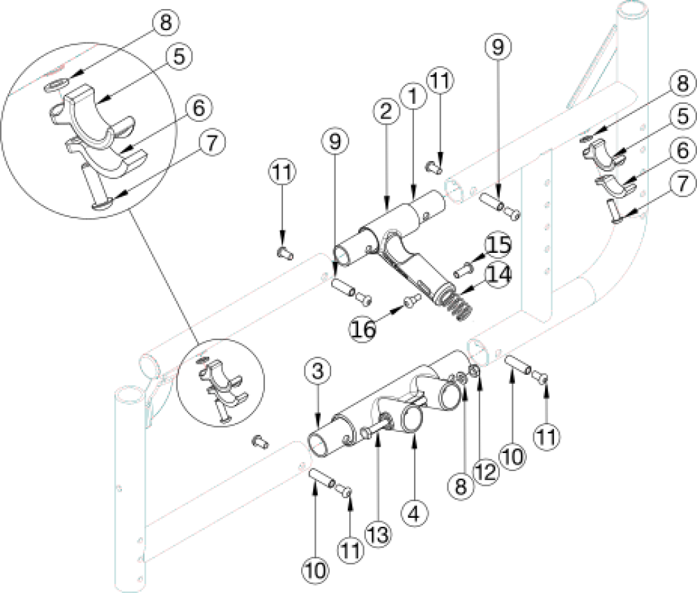 Catalyst Side Frame Assembly parts diagram