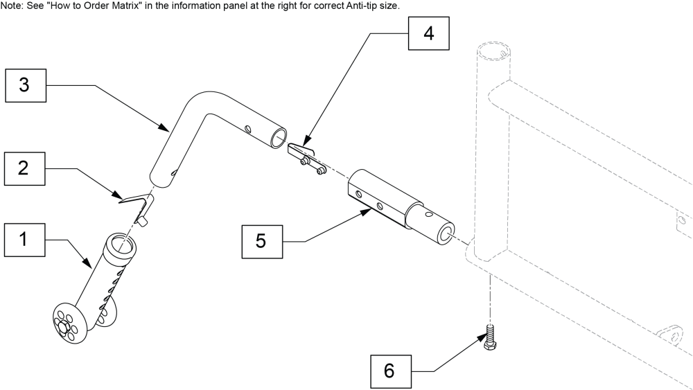 Low Profile Anti Tips Qx/qxi parts diagram