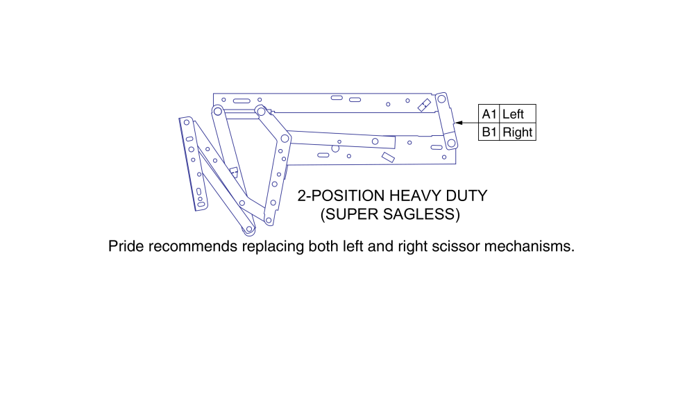 2 Position Scissor Mechanisms (ss) parts diagram