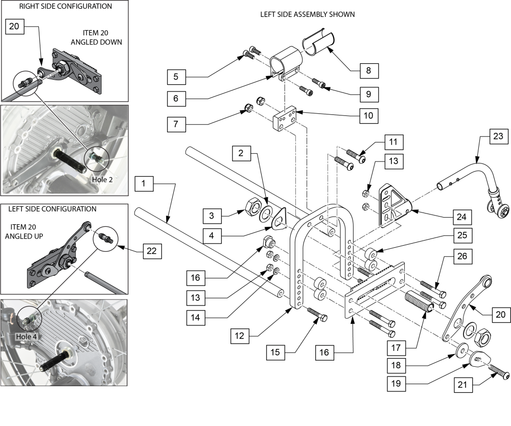 4x Xtender Axle Plate Assm 5r- Disc. parts diagram