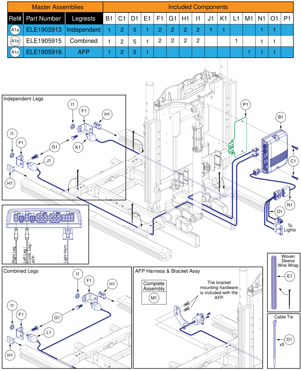 Ql3 Lam2, Tb3 Static Seat W/ Power Legs (stretto W/ Seat And Rear Door Lights) parts diagram