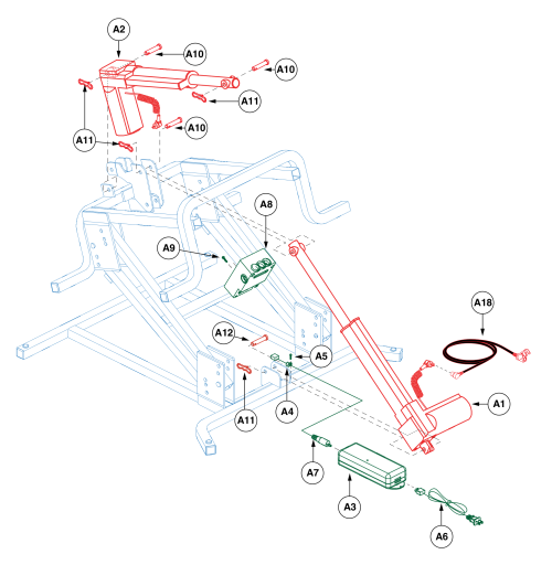 Lc100, Fc101, Dual Motor Lift Chair parts diagram