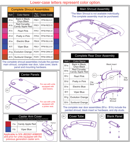 Shroud Assy's, S/n Jb204114369020 & Subsequent, J6 parts diagram