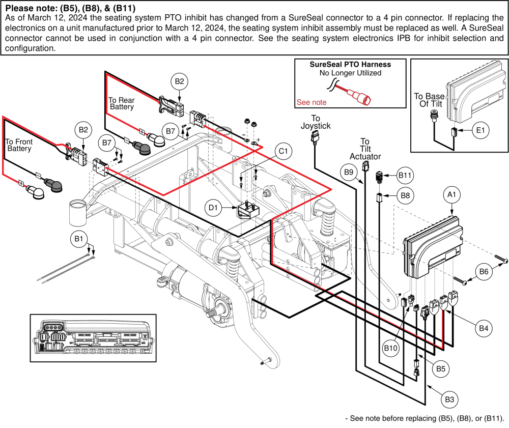 Vr2 Electronics - Hammer Xl Motors, Tilt Thru Joystick, J/q 1450 parts diagram