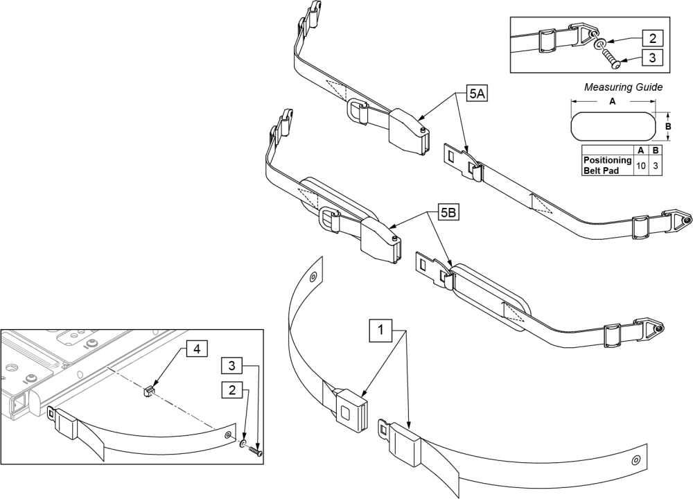 Positioning Belts parts diagram