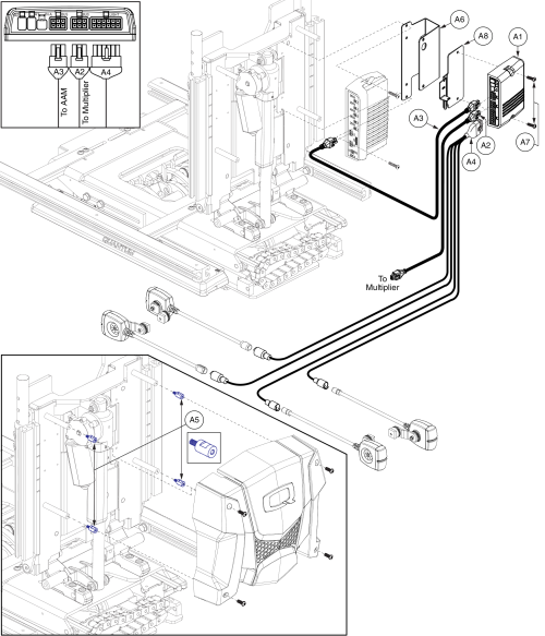 Lighting Module W/ Harnesses & Hardware, Reac / Q-logic 2 parts diagram