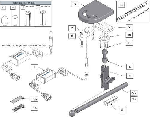 Microseries Joysticks Micro Micro Guide In Bullet Tray parts diagram