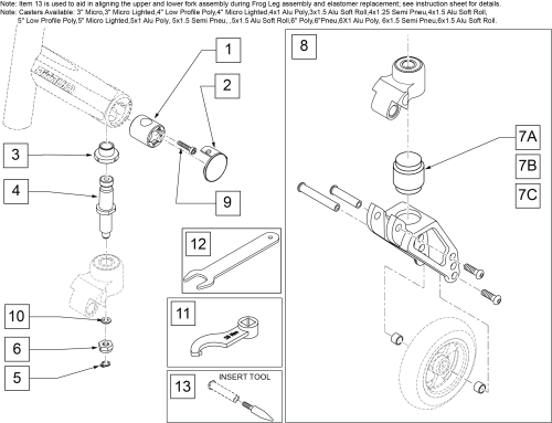 Nitrum Frog Leg Suspension Fork parts diagram