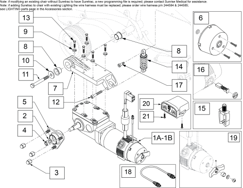 4 Pole Quickie Suretrac Motor Assm Q700 Up Effective S/n Q7um-050965 parts diagram