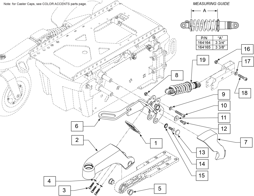 Q500 H Suspension And Caster Arm parts diagram