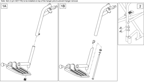 Swing-away Frame Hanger (aluminum/steel Transport) parts diagram